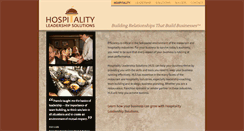 Desktop Screenshot of hospitalityleadershipsolutions.com